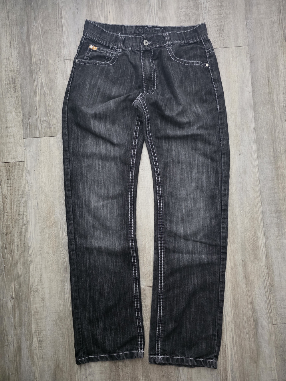 Southpole Jeans Size 34 Black Contrast Stitch Denim